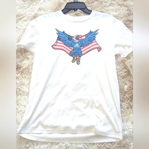 NWT, Adidas, White, Short Sleeve, Patriotic, Logo Eagle Tee-Boys Size XL 18/20